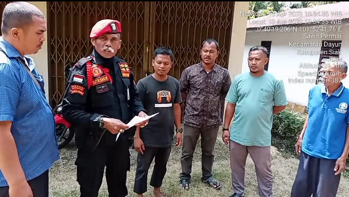  Ketua DPD Satgassus KPK Tipikor Provinsi Riau Melakukan Pemetaan Objek Rumah dan Lahan Klien Yang Menjadi Sengketa di Kampung Sawit Permai Dayun.