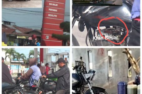 Luar Biasa,Viral….!!! SPBU Bandar Labuhan Layani Pembeli BBM Pertalite ke Penyuplai Sepeda Motor Tangki Yang Sudah Modifikasi.