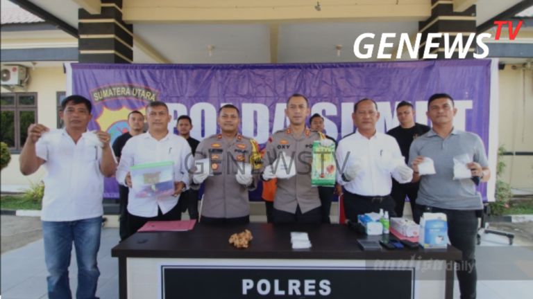 Konferensi pers POLRES Serdang Bedagai